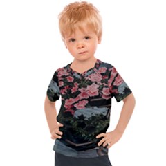 Pink Peony  Flower Kids  Sports Tee