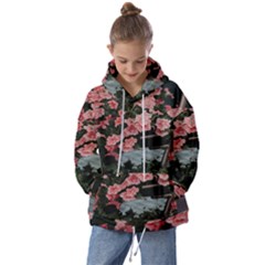 Pink Peony  Flower Kids  Oversized Hoodie