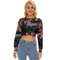 Pink Peony  Flower Lightweight Long Sleeve Sweatshirt