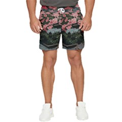 Pink Peony  Flower Men s Runner Shorts