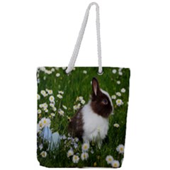 Rabbit Full Print Rope Handle Tote (large) by artworkshop