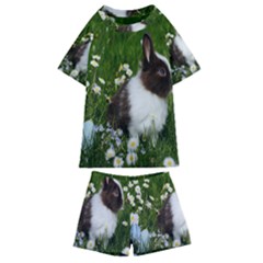 Rabbit Kids  Swim Tee And Shorts Set by artworkshop