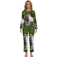 Rabbit Womens  Long Sleeve Lightweight Pajamas Set by artworkshop