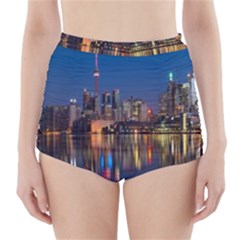 Seaside River High-waisted Bikini Bottoms by artworkshop