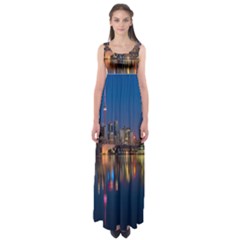 Seaside River Empire Waist Maxi Dress by artworkshop