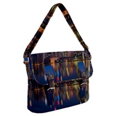 Seaside River Buckle Messenger Bag by artworkshop