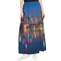 Seaside River Maxi Chiffon Skirt by artworkshop