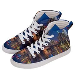 Seaside River Men s Hi-top Skate Sneakers by artworkshop