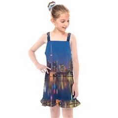 Seaside River Kids  Overall Dress by artworkshop