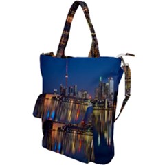 Seaside River Shoulder Tote Bag by artworkshop