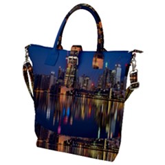 Seaside River Buckle Top Tote Bag