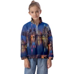 Seaside River Kids  Half Zip Hoodie by artworkshop