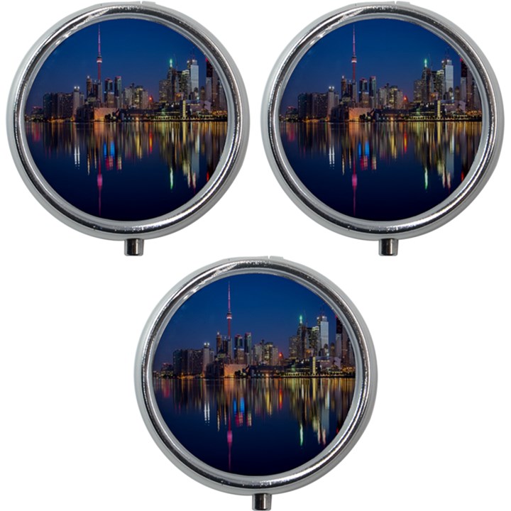 Seaside River Mini Round Pill Box (Pack of 3)