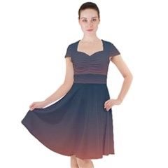 Sky Gradient Cap Sleeve Midi Dress by artworkshop