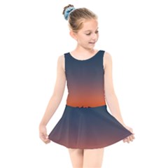 Sky Gradient Kids  Skater Dress Swimsuit by artworkshop