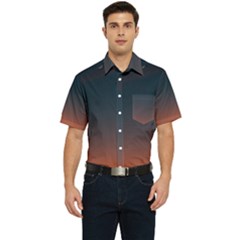 Sky Gradient Men s Short Sleeve Pocket Shirt  by artworkshop