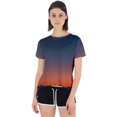 Sky Gradient Open Back Sport Tee by artworkshop