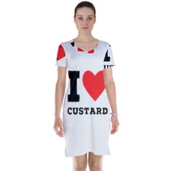 I Love Custard Short Sleeve Nightdress by ilovewhateva