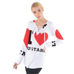 I Love Custard Tie Up Tee by ilovewhateva