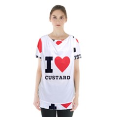 I Love Custard Skirt Hem Sports Top by ilovewhateva