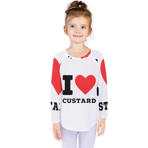 I Love Custard Kids  Long Sleeve Tee by ilovewhateva