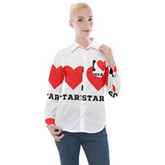 I Love Custard Women s Long Sleeve Pocket Shirt