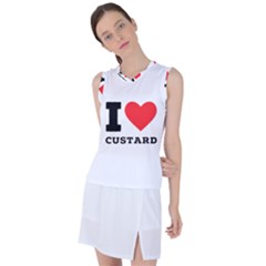 I Love Custard Women s Sleeveless Sports Top by ilovewhateva