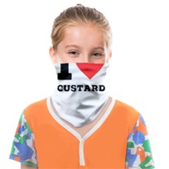 I Love Custard Face Covering Bandana (kids) by ilovewhateva