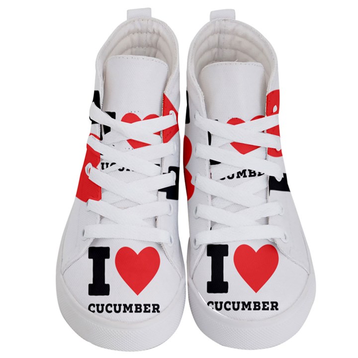 I love cucumber Kids  Hi-Top Skate Sneakers