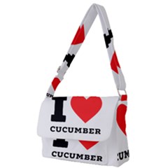 I Love Cucumber Full Print Messenger Bag (s) by ilovewhateva