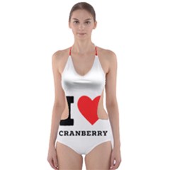 I Love Cranberry Cut-out One Piece Swimsuit by ilovewhateva