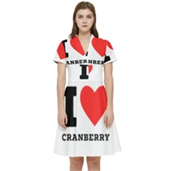 I Love Cranberry Short Sleeve Waist Detail Dress by ilovewhateva