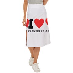 I Love Cranberry Midi Panel Skirt by ilovewhateva