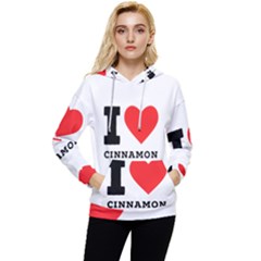 I Love Cinnamon  Women s Lightweight Drawstring Hoodie by ilovewhateva