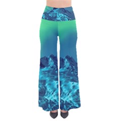 Aurora Borealis Sky Winter Snow Mountains Night So Vintage Palazzo Pants by B30l