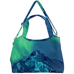 Aurora Borealis Sky Winter Snow Mountains Night Double Compartment Shoulder Bag by B30l