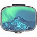 Aurora Borealis Sky Winter Snow Mountains Night Mini Square Pill Box View1