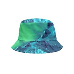 Aurora Borealis Sky Winter Snow Mountains Night Bucket Hat (kids) by B30l