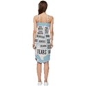 Black White Usa Map States Wrap Frill Dress View4