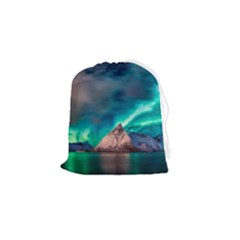 Amazing Aurora Borealis Colors Drawstring Pouch (small)