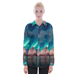 Amazing Aurora Borealis Colors Womens Long Sleeve Shirt