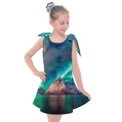 Amazing Aurora Borealis Colors Kids  Tie Up Tunic Dress by B30l