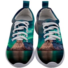 Amazing Aurora Borealis Colors Kids Athletic Shoes by B30l