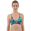 Amazing Aurora Borealis Colors Wrap Around Bikini Top View1