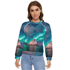 Amazing Aurora Borealis Colors Women s Long Sleeve Raglan Tee