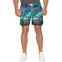 Amazing Aurora Borealis Colors Men s Runner Shorts View1