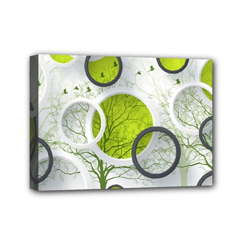 Circles Still Life Mini Canvas 7  X 5  (stretched) by B30l