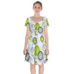 Circles Still Life Short Sleeve Bardot Dress by B30l