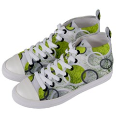 Circles Still Life Women s Mid-top Canvas Sneakers by B30l