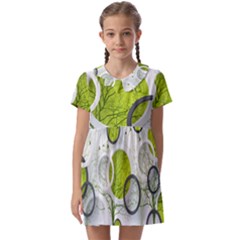 Circles Still Life Kids  Asymmetric Collar Dress by B30l